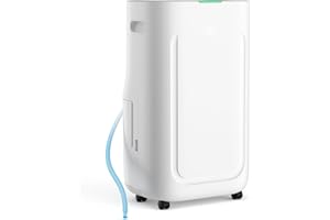 LUDATIDO 2025Upgraded 5000 Sq.Ft 80 Pint Dehumidifier for Basements with Large 6.5L Water Tank,24H Timer,Child Lock,Defrost,Silent,mold,4 Modes Operation Auto Shut-off