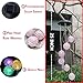 Solar Wind Chime, Mobile Waterproof Color Changing Wind Chimes Spiral Spinner Decorative Romantic Hanging Wind Ball Light for Indoor/Outdoor/Patio/Garden/Balcony Decor