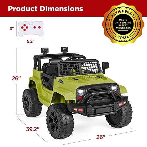 Best Choice Products 12V Kids Ride On Truck Car w/Parent Remote Control