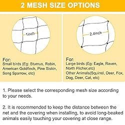 Bird Netting 25'x50' with 2.4" Square Mesh Garden