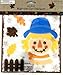 Thanksgiving Fall Gel Sticker Window Clings Decoration Bundle Turkeys Pumpkins