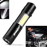 Flashlight,Multifunction Portable Bright Handheld LED Torch CREE XPE-R3 COB Lamp Work Light Tool - Febecool