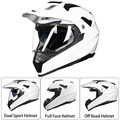ILM Off Road Motorcycle Dual Sport Helmet Full Face Sun Visor Dirt Bike