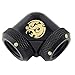 Bitspower Dual Enhance Multi-Link Adapter Fitting for 12mm OD Rigid Tubing, 90 Degree Angle, Matte Black, 4-Pack