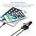 Car Charger, ARCHEER 4.8A Dual USB Car Charger Adapter with LCD Screen Display for iPhone 7 6S Plus 5SE 5S 5, Samsung Galaxy S8 S7 S6 Edge, Tab S, LG G5 G4, HTC, Nexus 5X iPad, Black