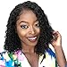 Inkach Afro Bob Wig for Black Women Short Kinky Curly Full Wigs Heat Resistant Synthetic Fiber Hair African Women Female Side Part Wig (Black)