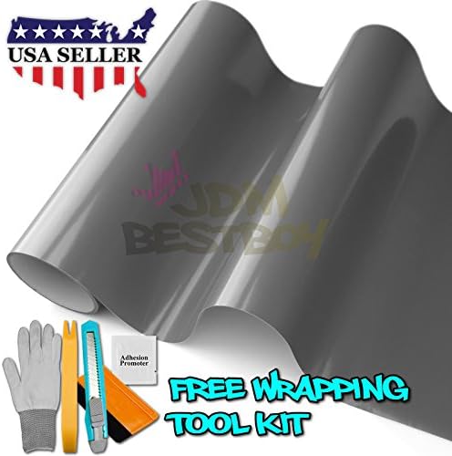 Free Tool Kit Premium Gloss Nardo Gray Car Vinyl Wrap Sticker Decal Sheet Film Bubble Free Air Release Self Adhesive - 60"X600" (5FT X 50FT)