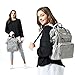 SoHo WideOpen Diaper Backpack Tote 5Pc, Light Gray