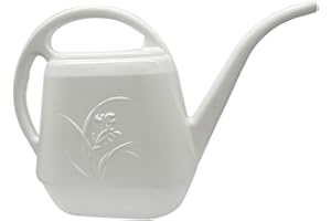 VKPLITE Plant Watering Can - 1 Gallon - White - with Long Spout for Indoor and Outdoor Plant Garden