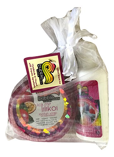 Bubble Shack Hawaii Lilikoi Shave Ice Mini Lotion and Loofah Soap Gift Set