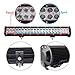 Bangbangche 20'' 126W Combo LED Light Bar+License Plate Light Bracket+10FT 12V Fuse Relay Rocker Switch Wiring Harness, Universal Front Bull Bar Bumper, 2 Fuctions( Mount Lincense Plate, Led Lights)
