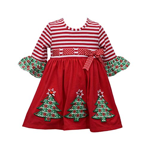Bonnie Jean Girl's Holiday Christmas Tree Dress for Baby, Toddler