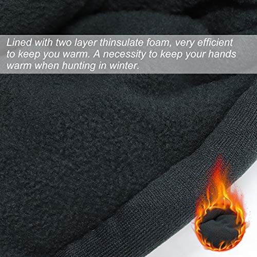 Jolitac Hunting Fleece Hand Muff Men's Camo Insulated Warmer Outdoor Camping Camouflage Thinsulate Insulation
