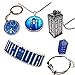 The Doctor Gift Pack. Tardis Necklaces, Gallifreyan Keyring, Bracelets and Pin in Gift Pack