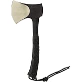 Schrade Delta Class Bedrock Camp Axe 11.1in Full Tang Hatchet with 3.6in Stainless Steel Blade and TPR Handle for Outdoor Sur