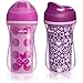 Chicco Insulated Rim Spout Trainer Sippy Cup 9oz 12m+ (2pk) - Pink/Purple