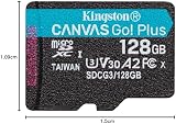 Kingston Canvas Go Plus microSDXC Memory Card 128GB U3 V30 A2 170MB/s UHS-I view 4