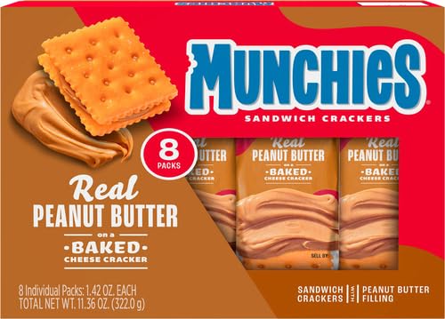 MUNCHIES CHEESE CRACKERS 1.42OZ 8 PACK