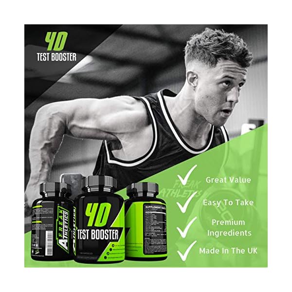 4D Test Booster - Testosterone Booster by Freak Athletics - 120 Capsules - Test Booster for Men Made in The UK -