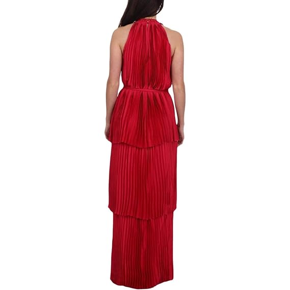 juicy couture pleated halter maxi dress