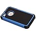 CHTech iPhone 4 Case, iPhone 4S Case,Fashion Shockproof Durable Hybrid Dual Layer Armor Defender Protective Case Cover for Apple iPhone 4S/4 - Blue
