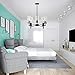 VINLUZ Contemporary 5-Light Large Chandeliers Oil Rubbed Bronze Modern Lighting Fixtures Hanging Clear Glass Shades Pendant Lighting for Dining Room Living Room Kitchen
