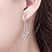 925 Sterling Silver Cubic Zirconia Good Luck Irish Celtic Knot Dangle Earrings for Teen Girls
