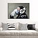 Modern Framed Gorilla Monkey Music Wall Decoration/Home Decor Oil Painting on Canvas