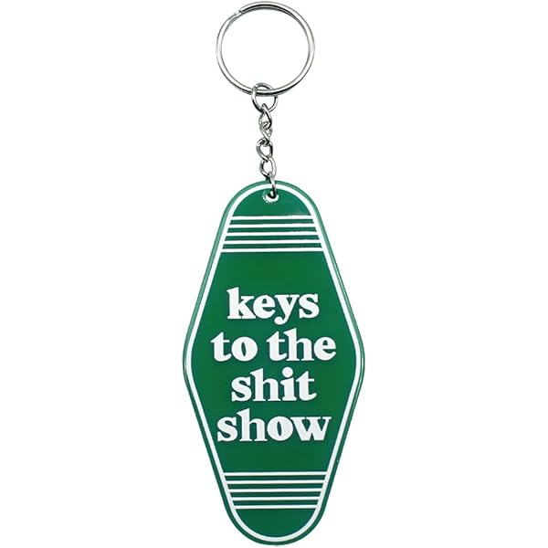 2-Pack Funny Metal Keychains For Men - Socially Awkward Enamel Key Rings For Car Keys