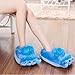 Bluestar Novelty Furry Monster Adventure Slippers for Adults Men Women,Cool House Slippers Comfortable Indoor Shoes (Blue)
