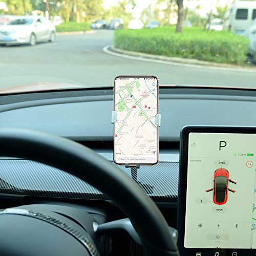 Topfit Model 3 Dashboard Cell Phone Holder, Car Phone Mount with Stable Clip Base Compatible Tesla Model 3