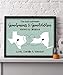 CANARY ROAD Grandparent Two State Print | Personalized Grandparent Sign | Grandparent Map | Gifts for Grandparents | Long Distance Grandparent Gift