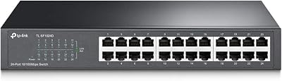 TP-Link TL-SF1024D 24-Port 10/100 Ethernet Switch Steel Rack Mount