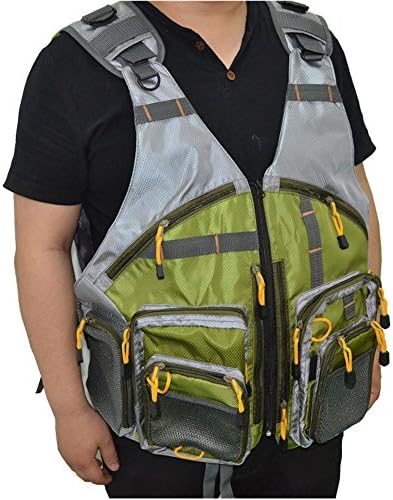 Fly Fishing Vest for Anglers with 12 Pockets for Men and Women, Waistcoat Jacket Mesh Breathable Quick Dry Photography Outdoor Travels Sports Pack XXL