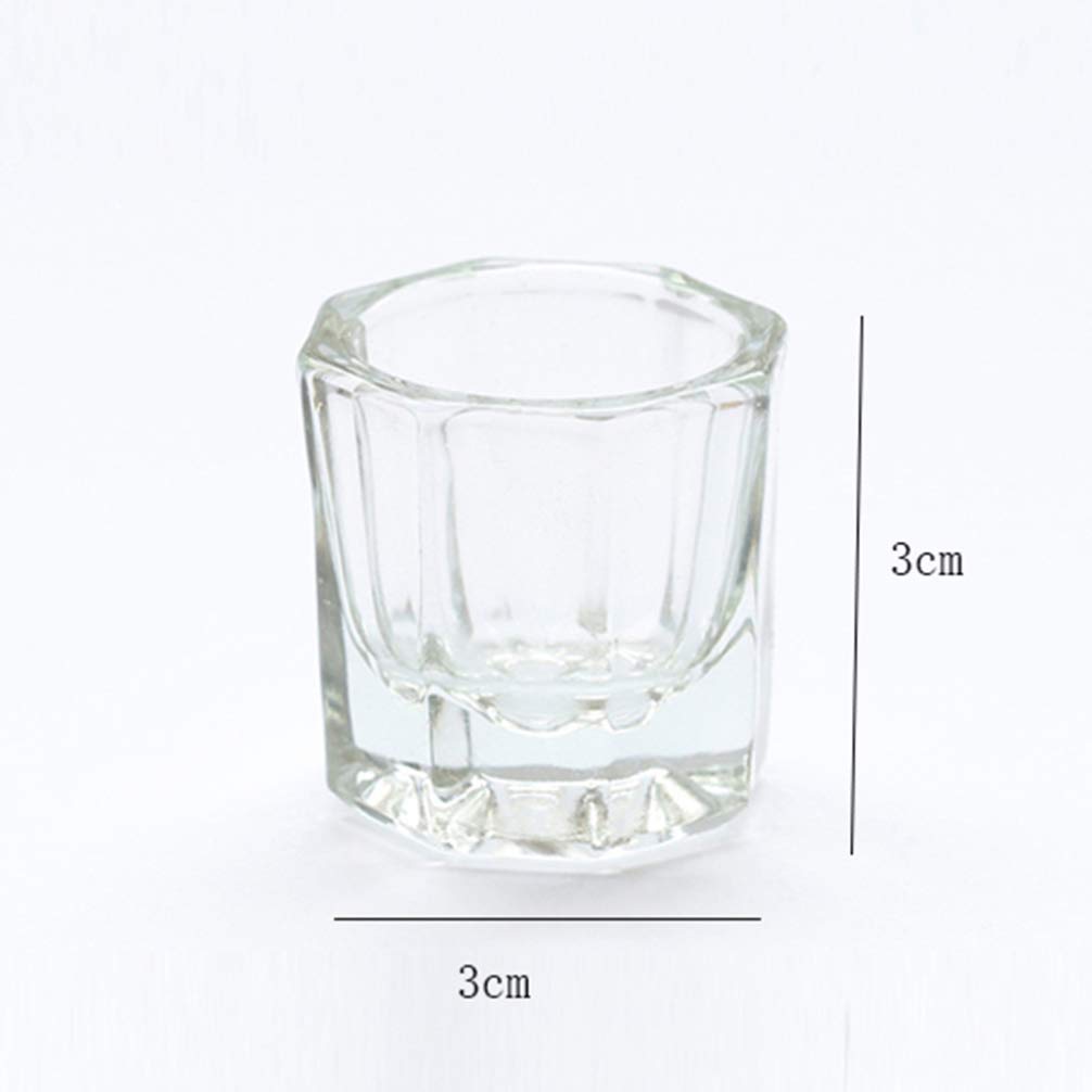 Onwon 2 Nail Art Acrylic Liquid Powder Dappen Dish Glass Crystal Cup Glassware Tools: Beauty