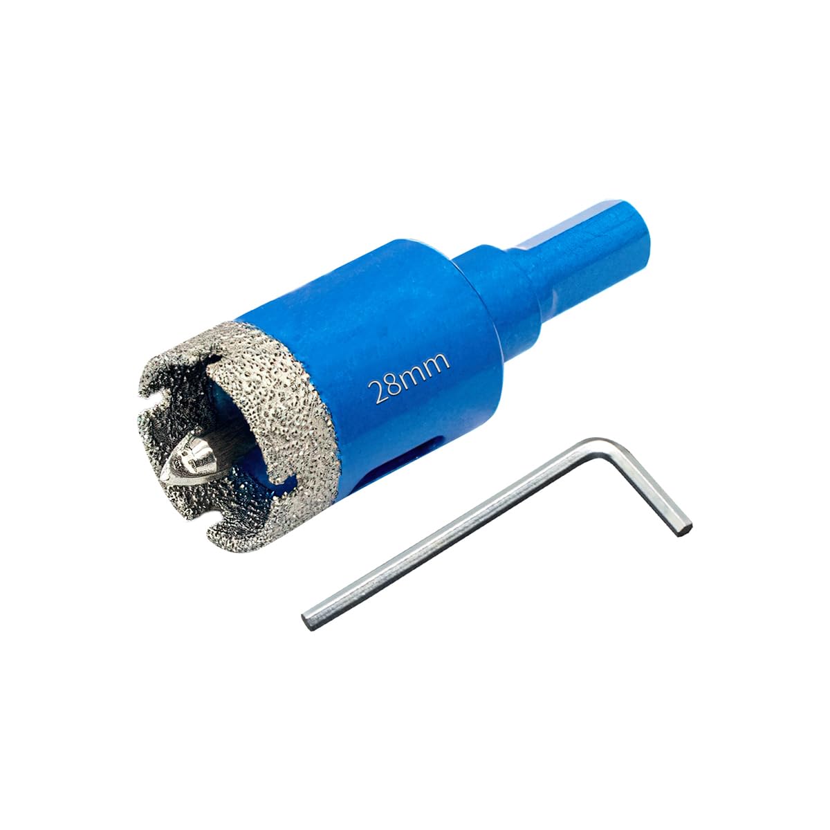 Teronbeta Diamond Hole Saw 28mm with Pilot Center Drill Bit, Vacuum Brazed Diamond Core Hole Cutter for Tile, Porcelain, Glass, Ceramic, Marble — image 1