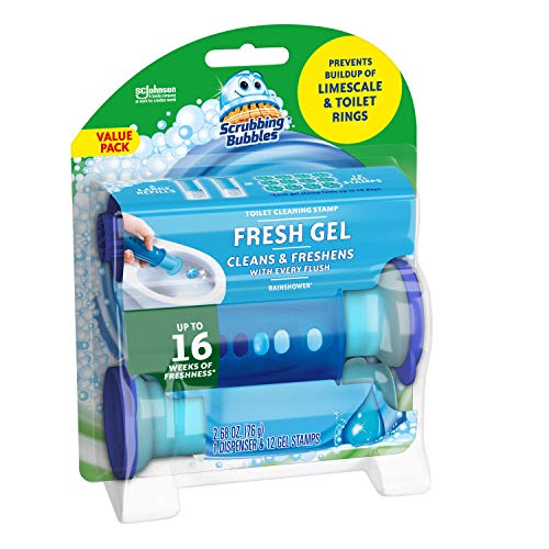 Scrubbing Bubbles Fresh Gel Toilet Cleaning Stamp, Rainshower