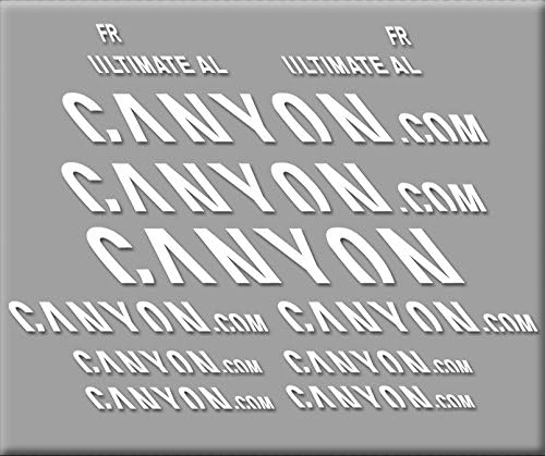 Ecoshirt J0-NU2W-N1P2 Canyon Ultimate R291 Vinyl Adesivi Decal Aufkleber Клей MTB Stickers Bike, White