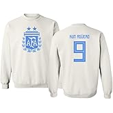LES TRICOT Soccer 2021 Argentina #9 Sergio KUN Aguero South American Cup Crewneck Sweater