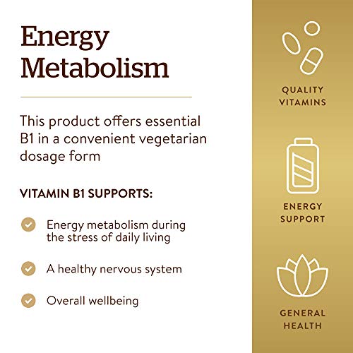 Solgar-Vitamin-B1-Thiamin-500-mg-100-Tablets-Energy-Metabolism-Healthy-Nervous-System-Overall-Well-Being-Super-Potency-Non-GMO-Vegan-Gluten-Free-Dairy-Free-100-Servings