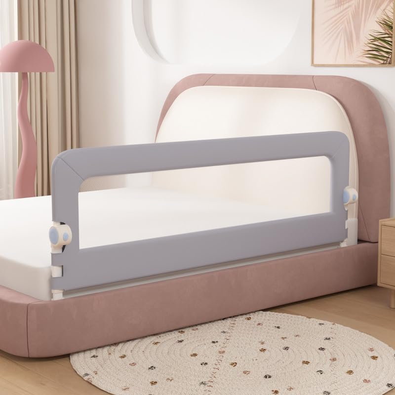 Photo 1 of Lsbod Baby Bed Rail Guard for Toddlers, Safety Side Bedrail for Twin, Double,Full,King,Queen Size Bed, Foldable Safety Side Railing Guards for Kids(1side 150cm)
