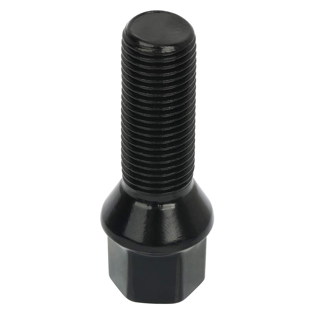 SCITOO Wheel Bolt 14x1.5 M14x1.5 Lug Nuts 20 Pieces Black Shank Length