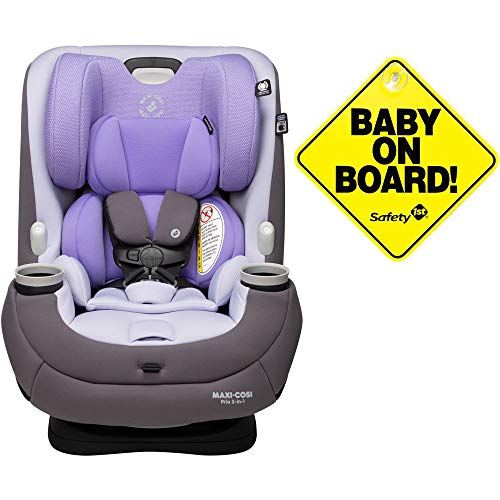 Maxi-COSI Pria 3-in-1 Convertible Car Seat – Moonshine Violet with Baby on Board Sign