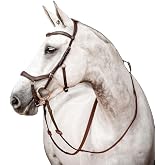 Bello-Equine Pressure Relief Comfort Ergonomic Horse Bridle Havana Brown | Ergonomic | Comfortable | Durable (Bridle + Leather Reins, Full/Horse)