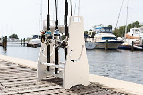 Fishing Rod Rack - Hook Design - Store and Organize up to 18 Fishing Poles and Reels