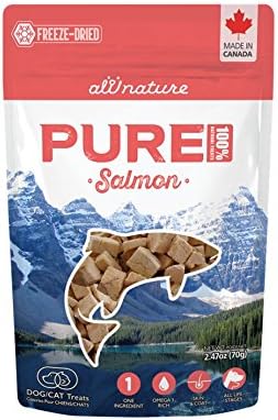 Freeze Dried Pure 100% Salmon Treats 2.47oz(70g) for dogs and cats