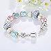 YOUFENG Love Beads Charms Bracelet for Girls and Women Murano Glass Beads Rose Flower Charms Amethyst Bracelets (Colorful Heart Charm Bracelet)