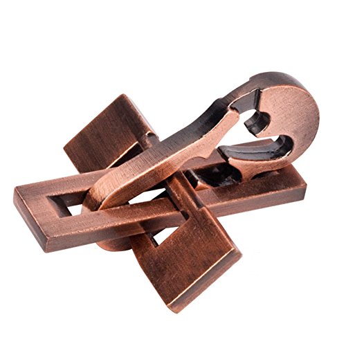 Lanlan Planer and Dulcimer Classic Unlocking Toy Brain Teaser Cast Puzzle Metal Toy Stress Relief Toy