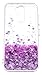 Galaxy S10E Case SunStory Luxury Fashion Design with Moving Shiny Quicksand Glitter and Double Protection with PC Layer and TPU Bumper Case for Samsung Galaxy S10E Phone (Purple)
