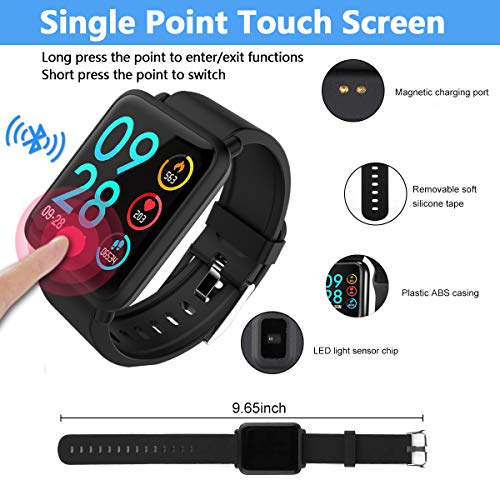 Fitness Tracker Smart Watch, Waterproof Fitness Watches with Blood Pressure Heart Rate Calorie Monitor,Sport Bluetooth Smartwatch Activity Tracker Watch with Pedometer for Women Men Android iOS - Thumbnail 5